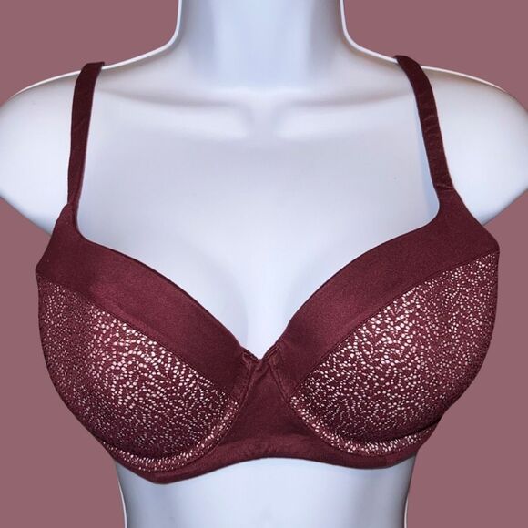Victoria’s Secret Burgundy Lined Demi Bra Size 34DD - Picture 5 of 5